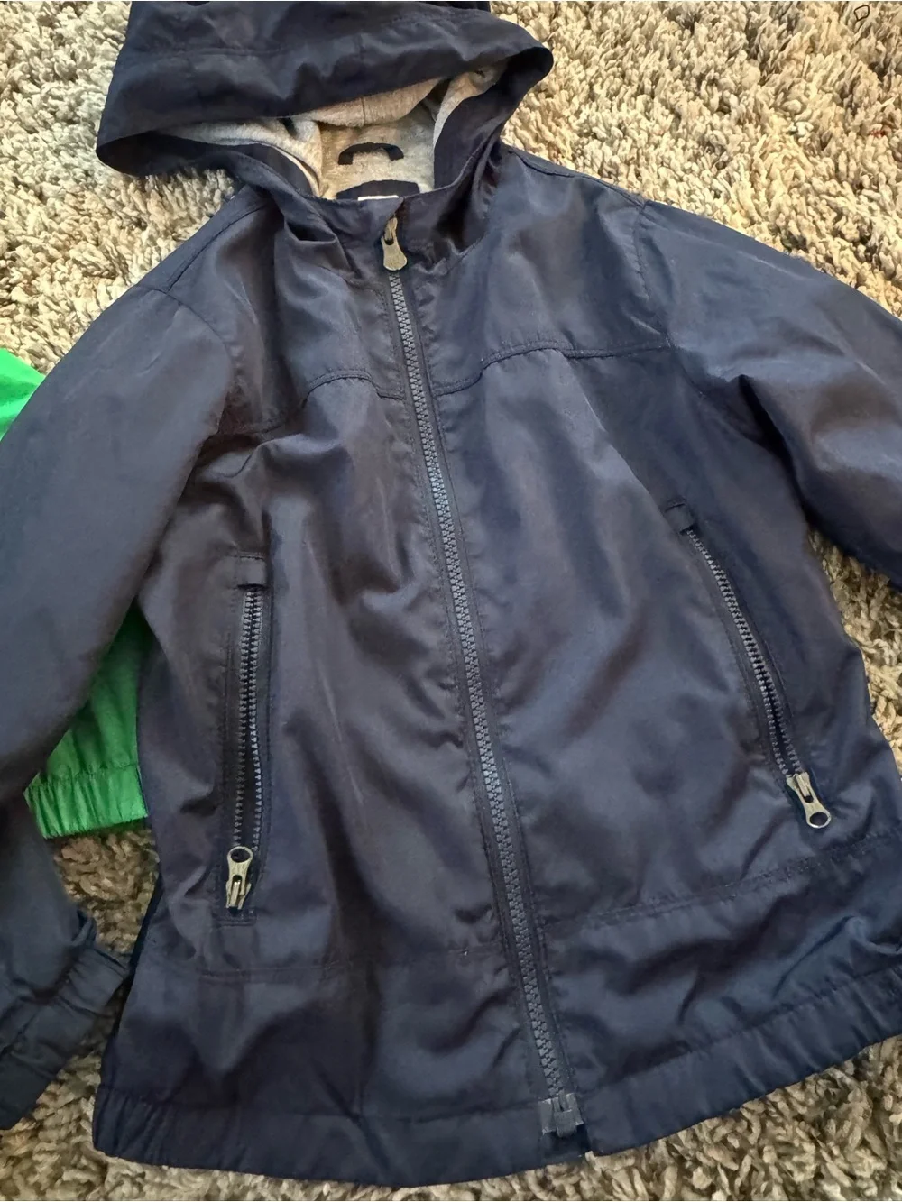 GAP Kids' Green Hooded Rain Jacket